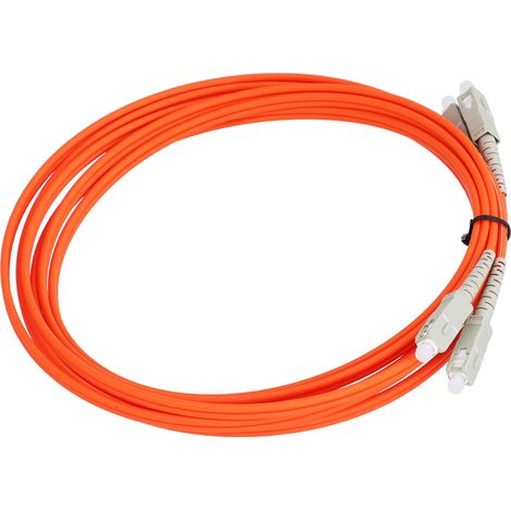 Câble à fibre optique 50/125 μm 3 mètres, multimode, double cœur, cordon de brassage optique SC/UPC SC/UPC MM-DX, accessoires informatiques (1/5)