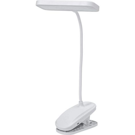 Lampe de bureau flexible à 360° avec pince, lampe de bureau LED à intensité variable en continu, lampe de chevet rechargeable pour étudier, lire et travailler au bureau, 1 pièce (3600 mAh)