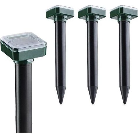 Pair Lot de 4 répulsifs solaires contre les taupes - Piège à campagnols - Répulsif anti-taupes - Répulsif anti-campagnols pour l'extérieur - Répulsif anti-insectes pour l'extérieur - Répulsif anti-tau (1/5)