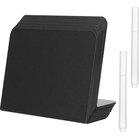 15 Pcs Mini Chalkboard, Mini Slate Sign, Restaurant Buffet, Small Chalkboards for Display (10 x 7.5 cm) + 2 Pens (1/5)