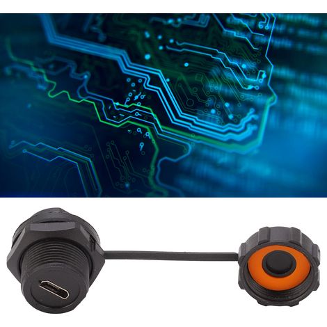 Connecteur USB étanche E10MC-TF1-F, prise arrière micro USB femelle sur circuit imprimé (1/5)