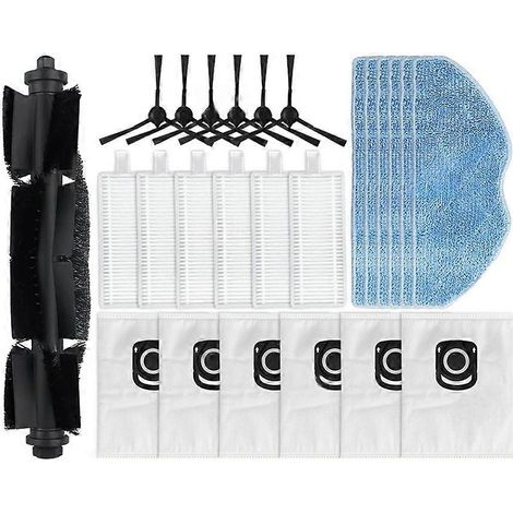 Lot de 25 pièces pour aspirateur Tefal Rowenta X-Plorer Série 75S RR8577WH / 75S+ RG8597W : brosse, filtre, lingette et sac à poussière. (1/5)