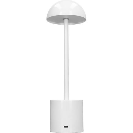Lampe de table sans fil rechargeable LED 2000 mAh, 3 couleurs, intensité variable, USB, blanche, idéale pour la maison, le salon ou un restaurant. (1/5)