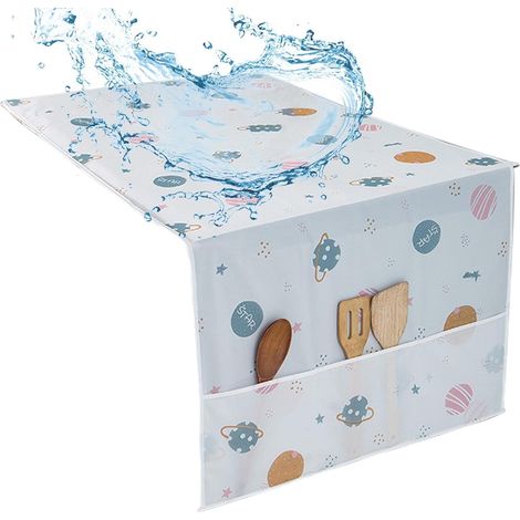 Couvercle Antipoussière pour réfrigérateur Housses de congélateur pour Dessus avec Poches de Rangement Housse de réfrigérateur décorative pour laveuses, sécheuses pour Amis, voisins (1/5)