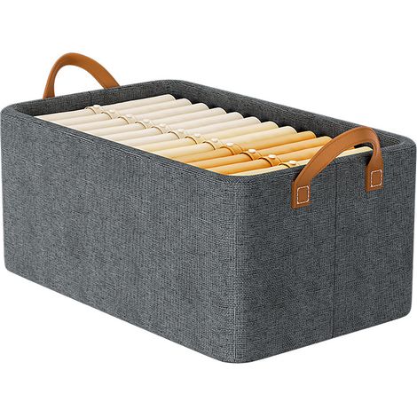 Organizzatore Abiti Pieghevole 47x28x20cm, Struttura in Acciaio Zincato e Tessuto Rinforzato, Design Elegante Grigio – Ideale per Armadio e Camera da Letto (1/5)