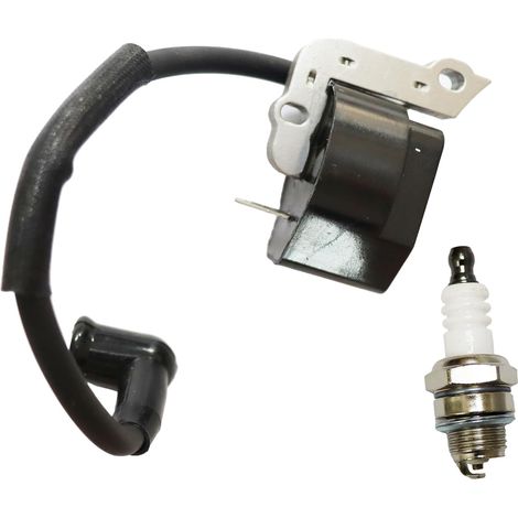 Bobina di accensione e candela 41404001308 per motosega Stihl FS38 FS45 FS46 FS55 FC55 HS45 KM55 HL45. Sostituisce il codice 4140 400 1308.