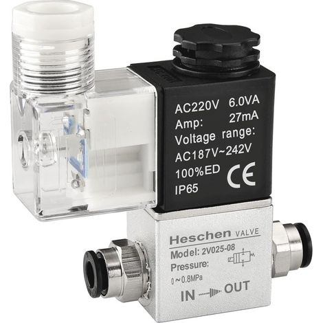 1 pneumatisches Magnetventil 2/2-Wege Pt1/4 220VAC, normalerweise geschlossen, IP65 für Druckluftsysteme (1/5)