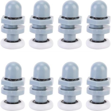 8pcs Durable Plastic Shower Door Runners Sliding Track Bearing Bathroom Glass for Replacement Parts(23mm) (1/4)