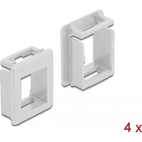 Delock Soporte Keystone para carcasas (4 unidades) blanco
