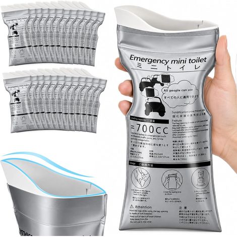24pcs 700CC Portable Urine Bag Emergency Pee Bag (1/5)