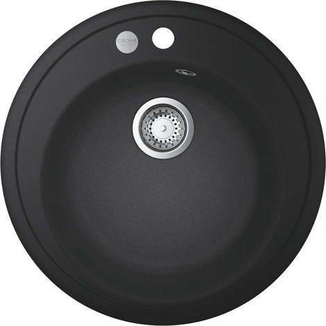 Grohe Komposit-Einbauspüle K400 50-C 51 1.0 rund, d= 51cm, 1 Becken, granit schwarz (1/5)