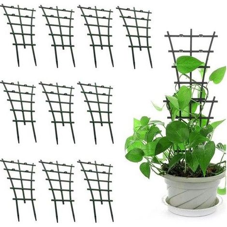 Treillis de jardin - Ensemble de 10 pièces - Empilable - Polypropylène rigide (1/5)