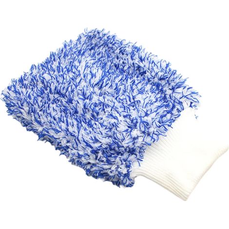 Gant de lavage de voiture en microfibre super absorbant, anti-rayures, doux et moelleux, 28 x 20 cm (1/5)