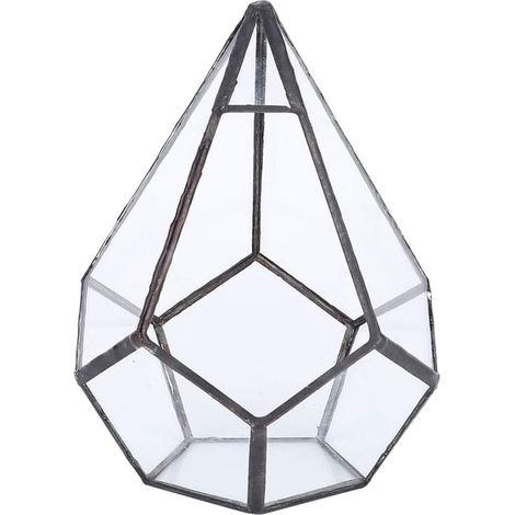 Planteur De Terrarium En Verre Géométrique, Récipient De Terrarium Géométrique En Verre Plantes De Terrarium Jardinière De Table Moderne étagères Décor Affichage Plante Succulente Pot De Fleur Décor B (1/5)