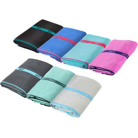 Serviette De Plage - Microfibre 200x90 cm - Bleu Clair - Absorbant Rapide - Compacte (1/5)