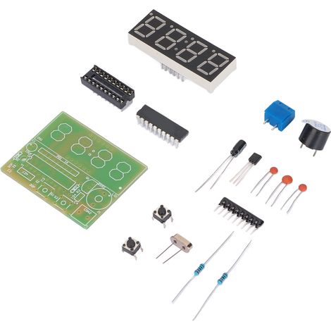Kit d'horloge numérique à souder à 4 chiffres avec fonction de correction des secondes pour les écoles