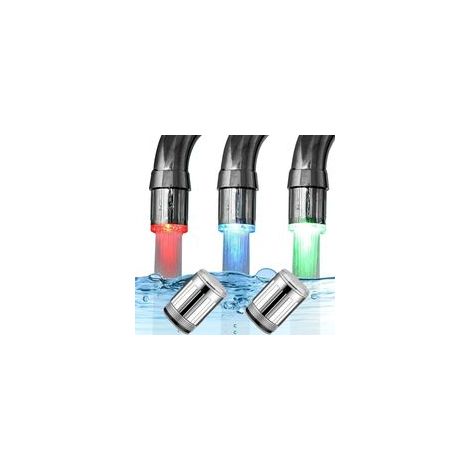 Lot de 2 robinets à eau LED, 3 couleurs sensibles à la température des robinets d'eau à LED pour cuisine et salle de bain (1/5)