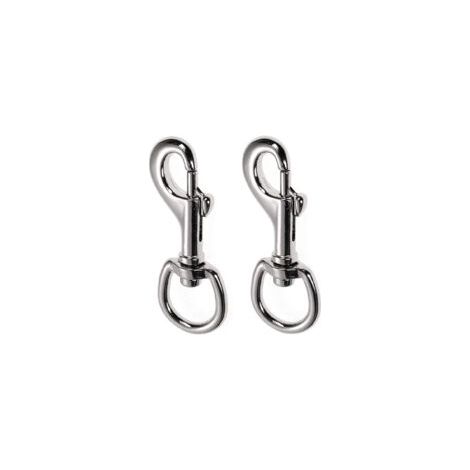 Lot de 2 mousquetons robustes pour laisse de chien, taille moyenne (1/4)