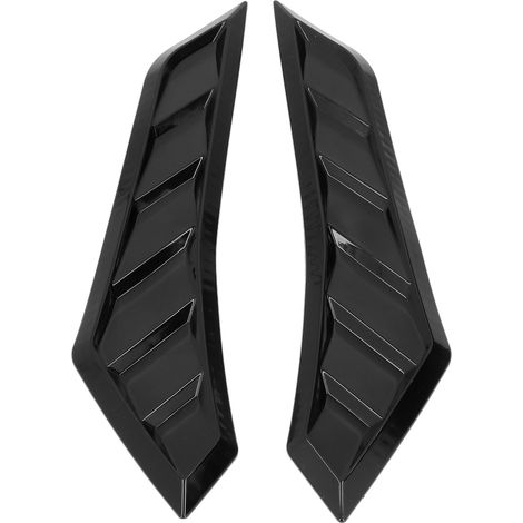 glänzend schwarze Motorhaubenentlüftungen, Gummiabdeckung, universeller Kühlergrill für Autos, 2-teiliges Set (1/5)