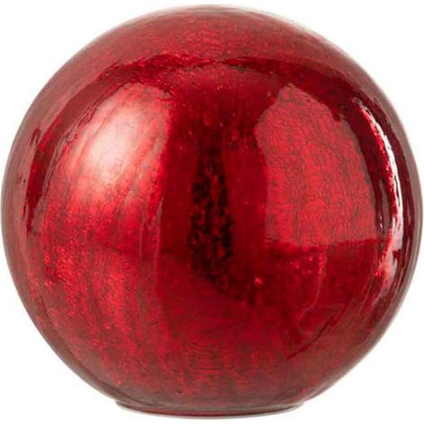 Boule en Verre Led Déco "Sazo" 20cm Rouge (1/3)