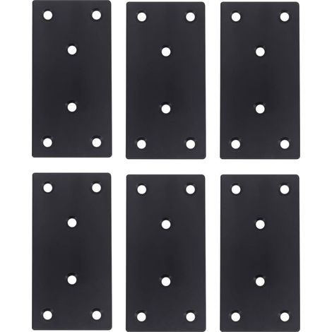 Plaques de Jonction, 6 Pièces de Métal pour la Réparation de Bois de Construction pour Les Plaques de Réparation, Les Panneaux de Fenêtres et Les Supports de Meubles (100x50x2mm)
