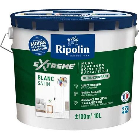 Ripolin Ein-Wandanstrich Satin Weiß 10 Liter Wandfarbe (1/3)