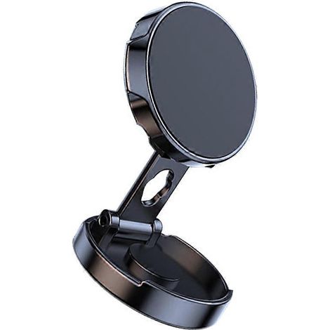 Faltbare magnetische Auto-Handyhalterung, 360° drehbar, Armaturenbrett-Handyhalterung, Schwarz