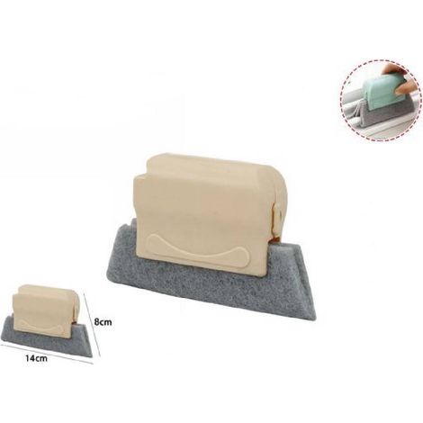 Brosse De Nettoyage Des Rainures De Fenêtres 70208 Chiffon De Nettoyage Des Crevasses Lavable (1/5)