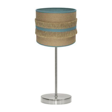 Lampada da tavolo Natalia 1xe14 Nichel/sacco-turchese 43x17x17 Cm (1/2)