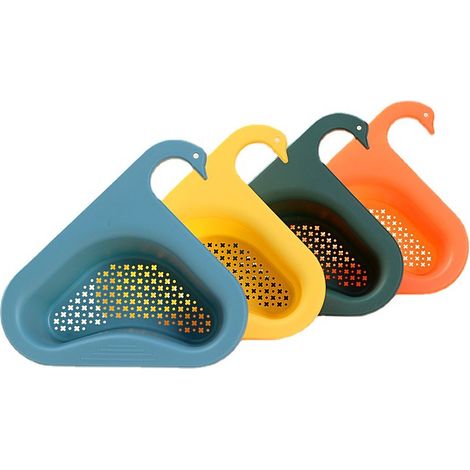 Lot de 4 égouttoirs multifonctionnels pour évier, paniers-filtres triangulaires pour fruits et légumes