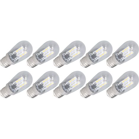 Packung mit 10 E12 warmweißen Glasbirnen 220V, CE+ROHS zertifiziert, für Kronleuchter, Deckenleuchten, Wandleuchten und Tischlampen (Ref. E1201013, in Verbindung mit 3119200064611). (1/5)