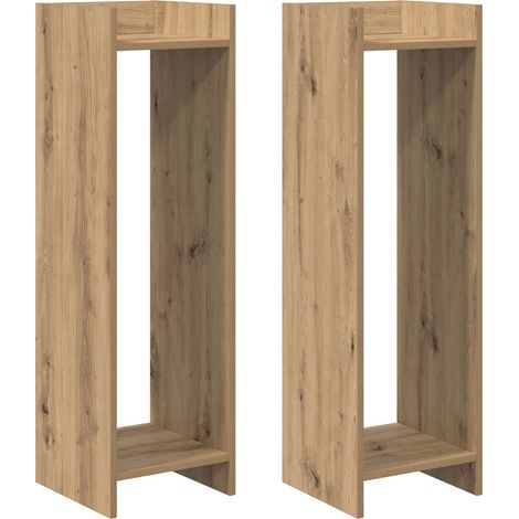 Maison Exclusive - Supporto per piante 2 pz Rovere Artigianale 30 x 30 x 100 cm (1/5)