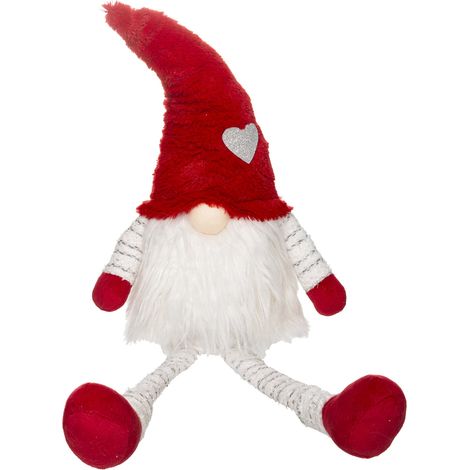 Père Noël Scandinave assis rouge et blanc H 64 cm - Feeric Christmas (1/3)