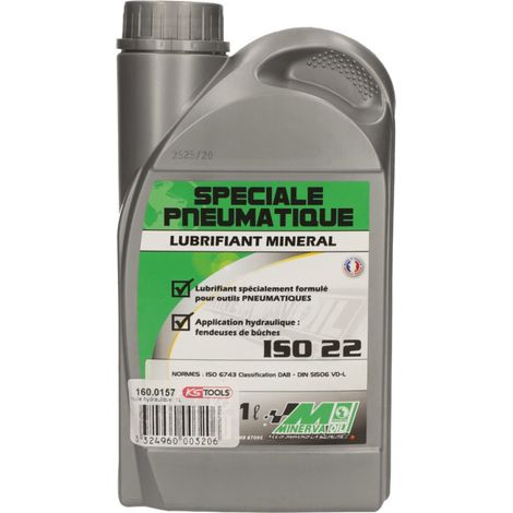 Lubrifiant ISO 22 pour outils pneumatiques et petits systèmes hydrauliques, 10L