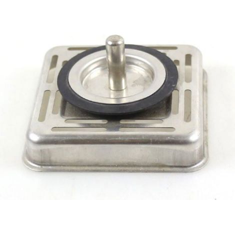 Bouchon De Vidange D'évier - Acier Inoxydable - Carré - 78 X 42 Mm - 1 Pièce (1/4)