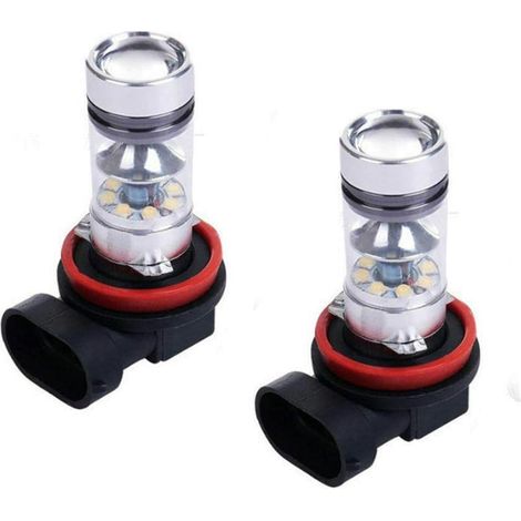 2 lampadine LED H8/H9/H11/H16 da 15 W per auto, fendinebbia/fari, luce blu ghiaccio super luminosa.