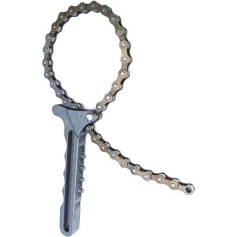 Adjustable Oil Filter Wrench, Chain Wrench, Oil Filter Extractor, Oil Filter Removal Tool for Car, Motorcycle, Truck, 130mm Diameter Capacity (1/5)