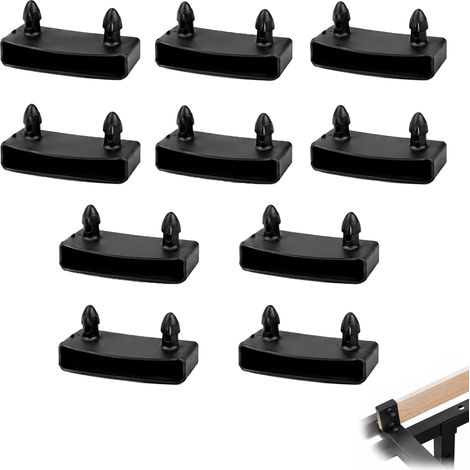 10 Pieces Slats Supports for Side Rails, Polyethylene Bed Slats Brackets, Slats Brackets 52-55 mm Wide and 7-10 mm Thick for Bed Frame (1/5)