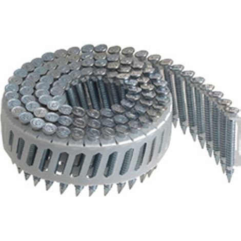 Pointes rouleaux plat en bande plastique - 16° - 4x40 mm - Annelées Galvanisées - Boite de 1800 - ARCA - SPRHN4R40G