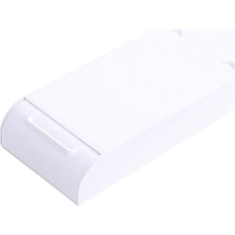 Support De Rangement Sous Bureau - Bac Coulissant Adhésif - Blanc - 22,3 x 9 x 3,5 cm - ABS (1/5)