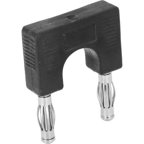 Lot de 20 connecteurs audio adaptateurs en laiton en forme de U, double fiche banane, étanches à l'humidité, 4 mm (noir) (1/5)
