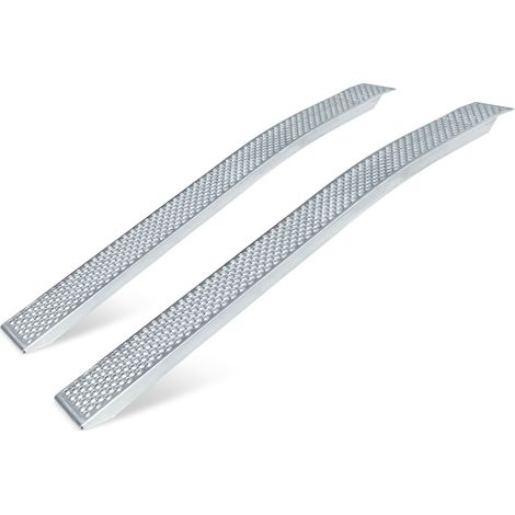 BRB Aluminium-Auffahrrampe, gebogen, 400 kg Tragkraft, Silber, 2 mm x 200 mm x 50 mm, 5 kg, Ramp (1/3)