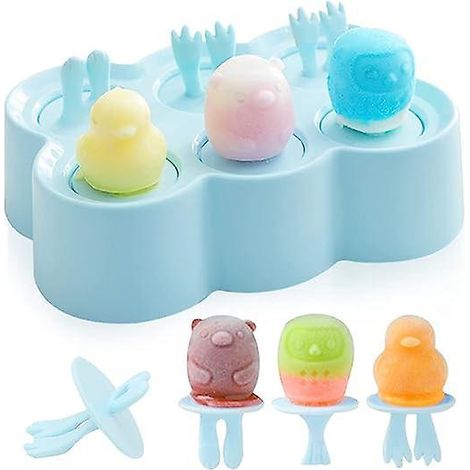 (bleu) Moules Crme Glace, Moules Popsicle En Silicone, Mini Moules Crme Glace, Moules Popsicle, Moules Popsicle Popsicle Sorbet Diy Rutilisab (1/5)