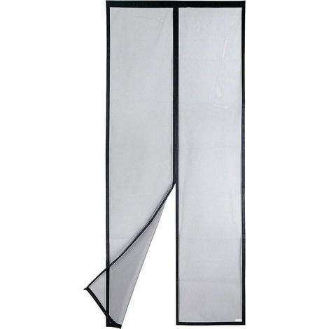 Schwarze magnetische Moskitonetztür (90x210) (1/5)