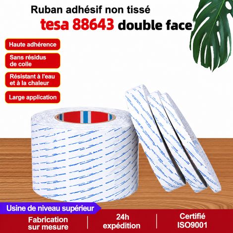 Ruban adhésif double face non tissé 30 mm × 50 m épaisseur 0,16 mm 88644 0.16 mm 30mm 15 × 15 × 3 cm 369 g – Livraison gratuite (1/5)