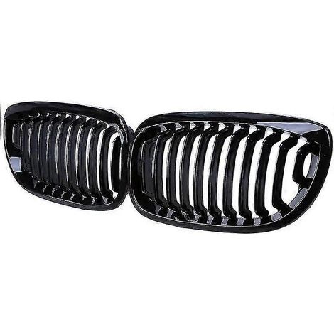 Passend für BMW 3er E46 LCI Coupé 2002–2006 325Ci 330Ci Frontstoßstange Nierengrill Dekor Kühlergrill Renngrill – Glänzend Schwarz