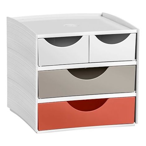 Mini module de rangement plastique Cep Terra Nova 4 tiroirs multicolores (1/3)