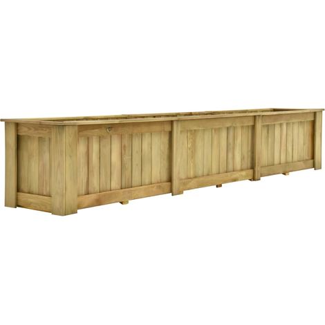 vidaXL Fioriera Rialzata 291x50x50 cm in Legno di Pino Impregnato (1/5)