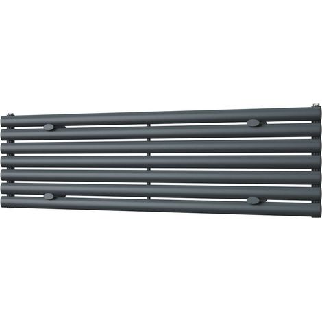 Omeara Axis - Anthracite Horizontal Radiator H406mm x W1400mm Single Panel (1/3)