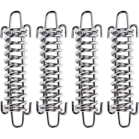 4 Pcs Auvent Fixation Ensemble Tension Ressort Alliage Ressort Auvent Ressort Boucle Robuste Pare-Soleil Voile Kit De Fixation Quincaillerie En Acier Inoxydable Accessoires pour Camping Pinic Randonné (1/4)